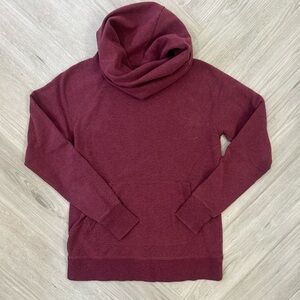 L.L. Bean Maroon Cowl Neck Sweatshirt Pullover Size Medium